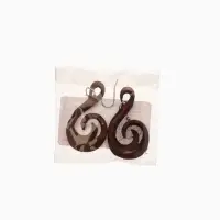 Серьги " Спираль" дерево соно