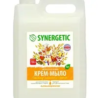 Крем-мыло жидкое биоразлагаемое для мытья рук и тела SYNERGETIC "Овсяное молочко и хлопок", 5 л 1092