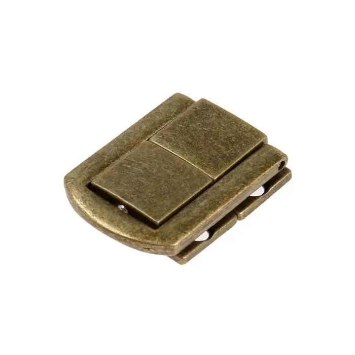 Замок-защелка на ящик ZM01, 3.2&times;2.5 см, цвет бронза