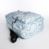 Набор рюкзак школьный из текстиля на молнии, 3 кармана, пенал, цвет бирюзовый