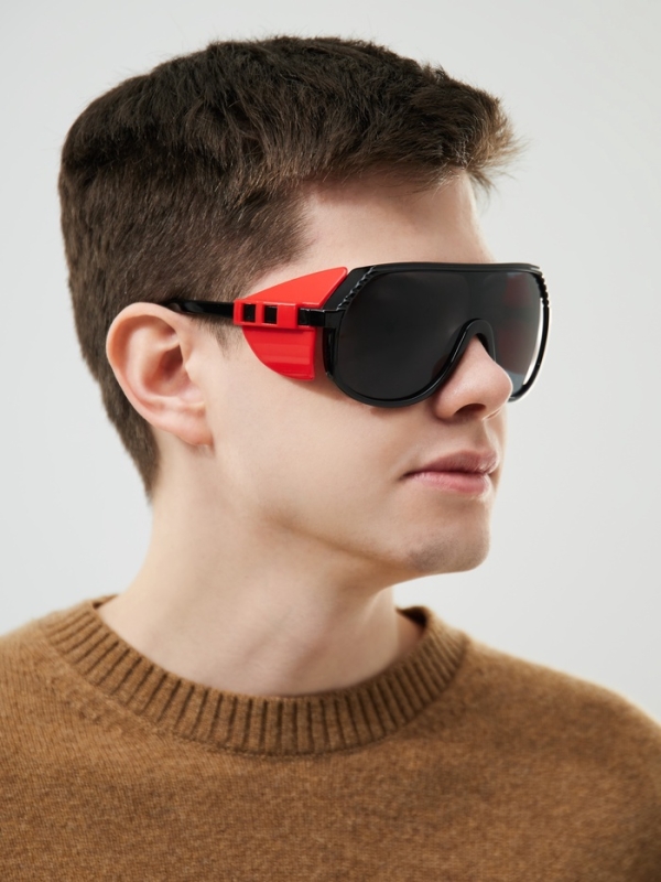 Очки солнцезащитные спортивные, uv 400, дужка 13 см, высота 5.8 см, ширина линзы 7.2 см