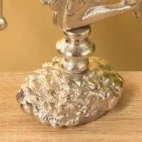 Подсвченик "Ангел мира с факелом" алюминий 35 см