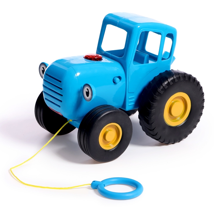 Каталка музыкальная &laquo;Синий трактор&raquo; с палкой