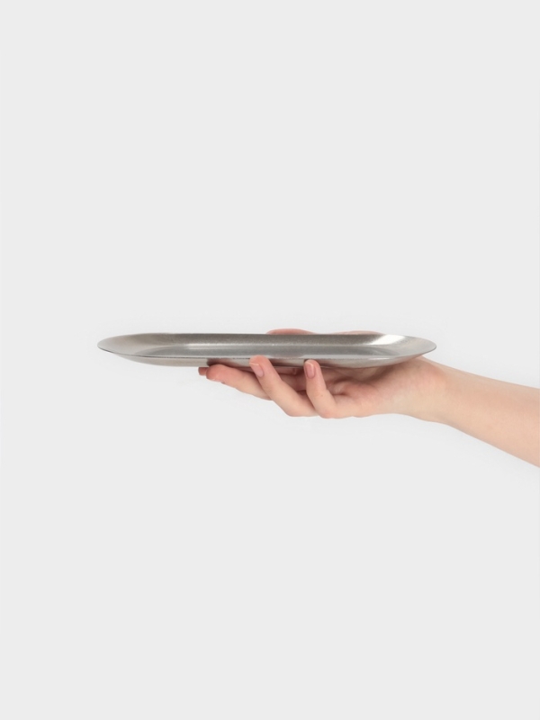 Тарелка овальная 22,8х9х1см, 201 сталь