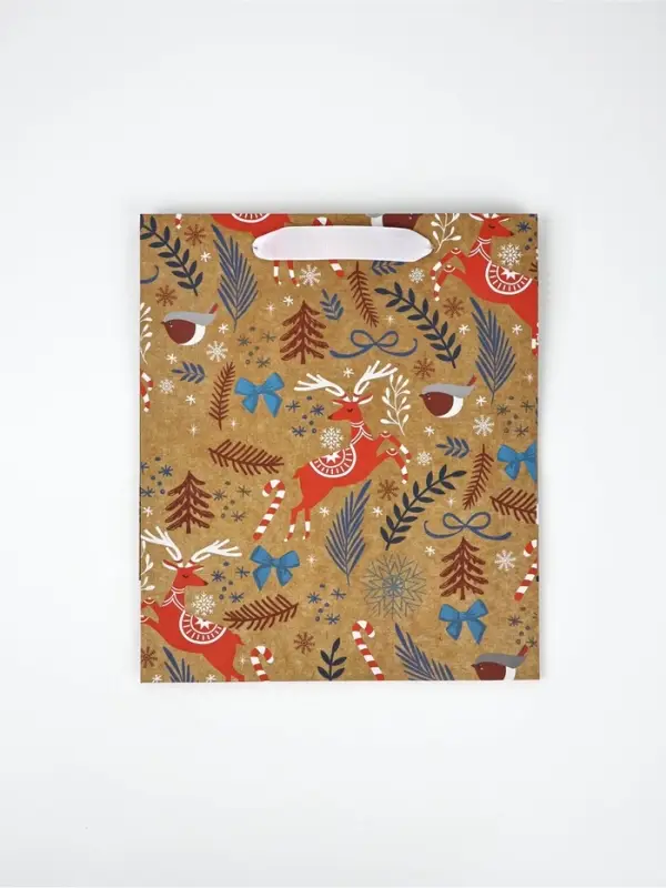 Набор пакетов крафтовых &laquo;Новогоднее поздравление&raquo;