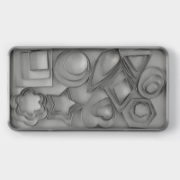 Формы для печенья Доляна &laquo;Ассорти&raquo;, набор 30 шт., в кейсе, нержавеющая сталь, серебристый