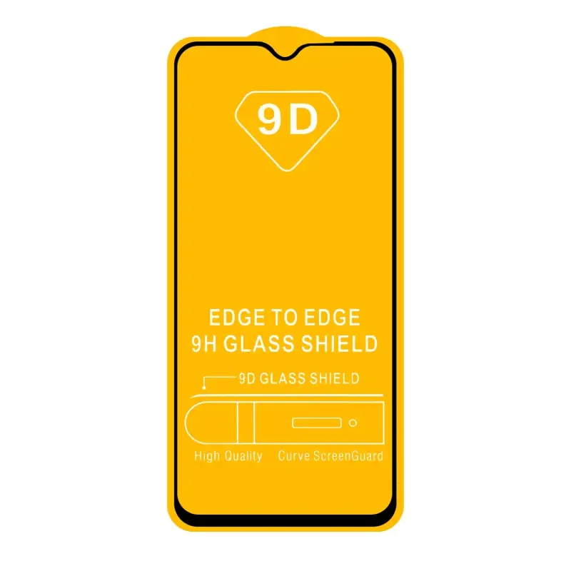 Защитное стекло Xiaomi Redmi 9T/Poco M3 с рамкой 9H Full Glue без упаковки (25 шт./уп.)