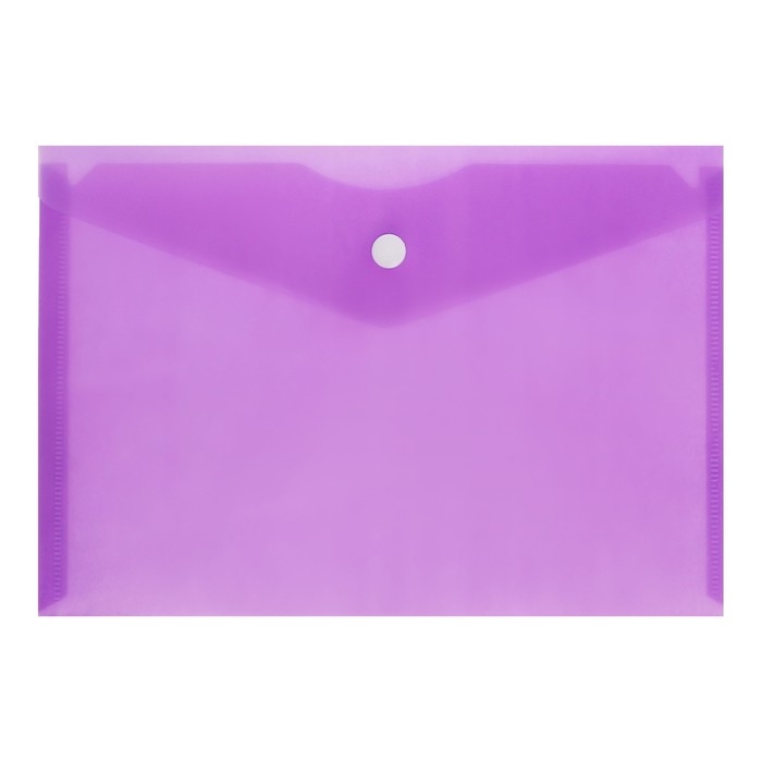 Набор папок-конвертов на кнопке А5 150мкм Calligrata  прозрачные, микс 5шт