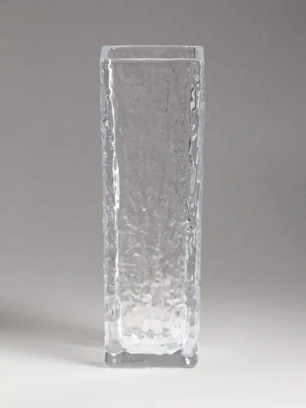 Ваза стекло настольная "Бритт" размытие, 24х8 см, прозрачный