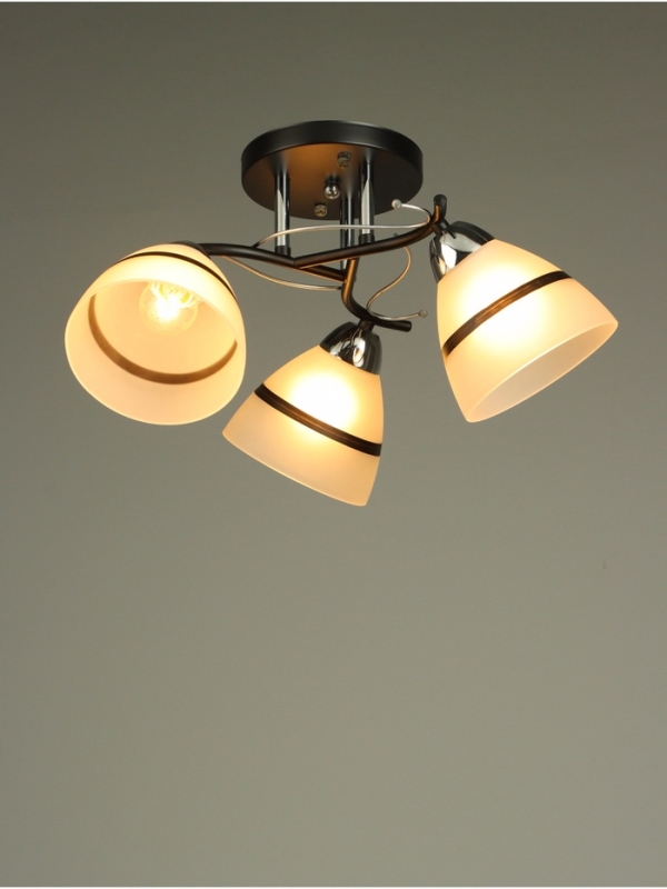 Люстра "Лайма" 3хЕ27 40Вт черно-хромовый 46х46х24 см