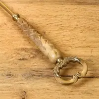 Ложка для обуви &laquo;Венок&raquo;, 54 см, латунь, манговое дерево