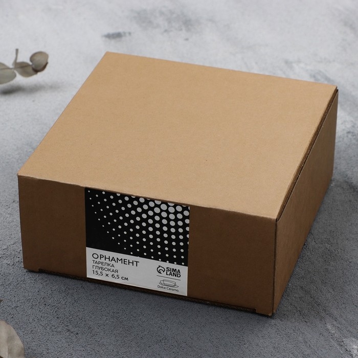 Глубокая тарелка керамическая &laquo;Орнамент&raquo;, 15.5 х 6.5 см, 800 мл