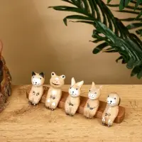 Сувенир &laquo;Зверушки на скамейке&raquo;, 18&times;6&times;4.5 см, дерево, коричневый