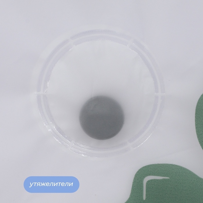 Штора для ванной &laquo;Цветы&raquo;, с люверсами, с утяжелителями, PEVA ароматизированная, 180&times;180 см