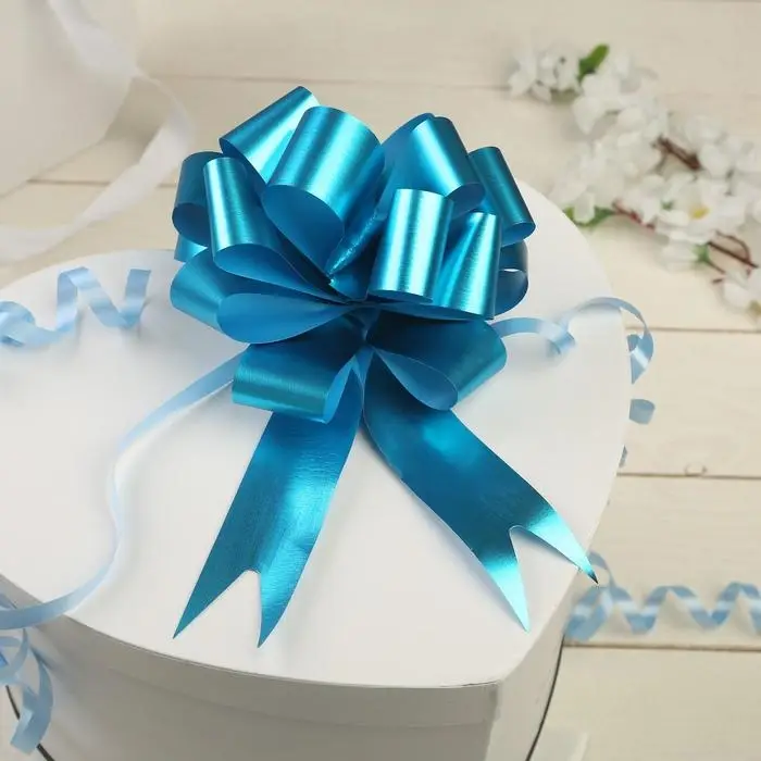 Бант - шар №3, простой, голубой