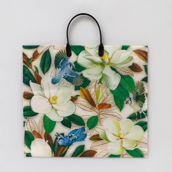 Пакет "Ассорти цветы", полиэтиленовый с пластиковой ручкой, МИКС 100 мкм 38 х 35 см