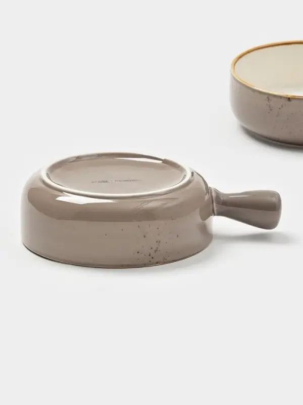 Кокотницы Magistro &laquo;Церера&raquo;, набор 2 шт., 500 мл, d=15 см, фарфор, коричневые