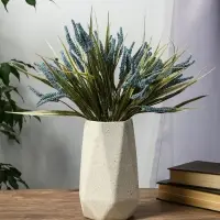 Ваза керамика настольная "Бэрри" грани, h=18,5х11. d=7,5 см, белый