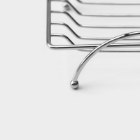 Мыльница на ножках Доляна &laquo;Вернисаж&raquo;, 12&times;9&times;3 см, цвет хромированный