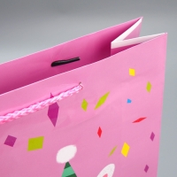 Пакет подарочный ламинированный, упаковка, &laquo;В день рождения&raquo;, L 28 х 38 х 9 см