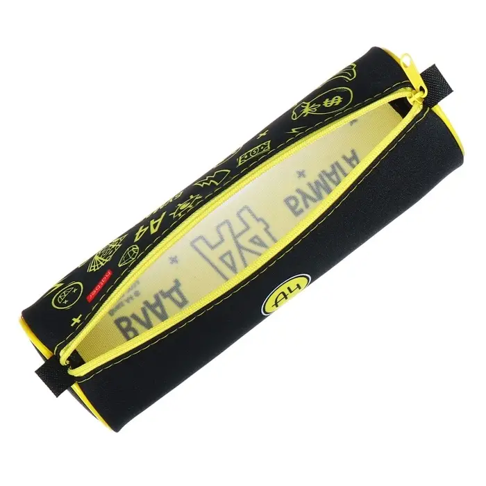 Пенал-тубус мягкий 70 х 210 мм, Hatber "Влад А4" чёрный/жёлтый Npt42138