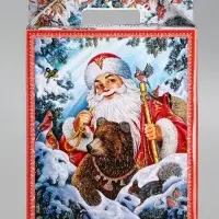 Подарочная новогодняя коробка &laquo;Зимняя сказка&raquo;, для сладких подарков, 16.8&times;7&times;25 см