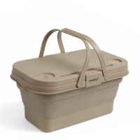 Корзина - столик Maclay 2 в 1, складная, 47 х 28,5 х 23,5 см, стол 45 х 28 х 16 см, бежевая