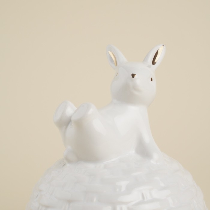 Лимонница керамическая SL Home &laquo;Лесные кролики&raquo;, 14&times;14,5 см, цвет белый