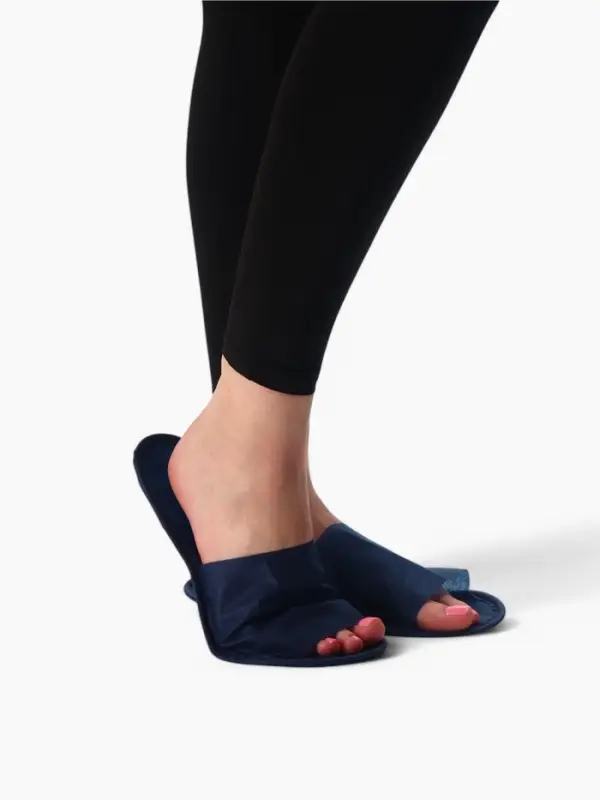 Тапочки одноразовые, "Эконом ПВХ", антискользящие, подошва 3 мм, синие