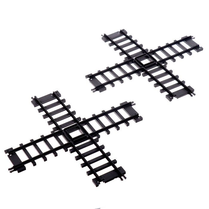 Железная дорога &laquo;Винтаж&raquo;, 2 состава в комплекте, свет и звук, работает от батареек