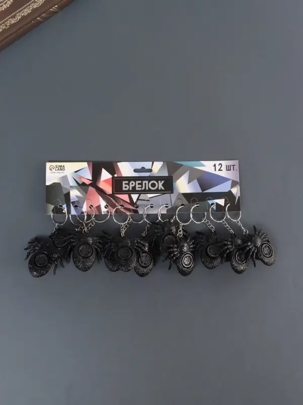 Брелок пластик ветерок "Паук" 4,7х5,5х1,5 см