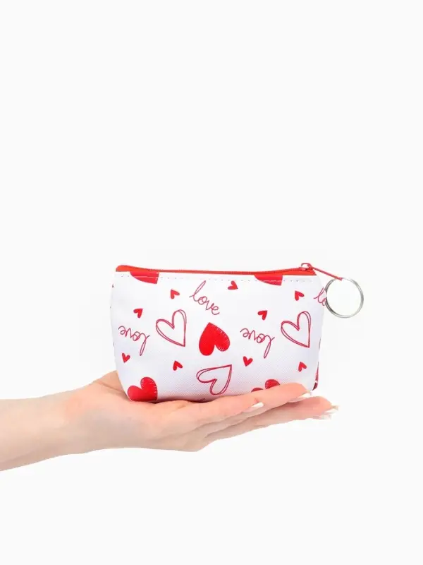 Кошелек жен 13-01-01 Июнь2503, 11*3,5*8,5 см, отд на молнии, белый-красный