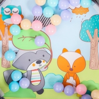 Развивающий коврик 3 в 1 &laquo;Енот&raquo;, 68х68 см, 30 цветных шариков, 5 игрушек, Крошка Я