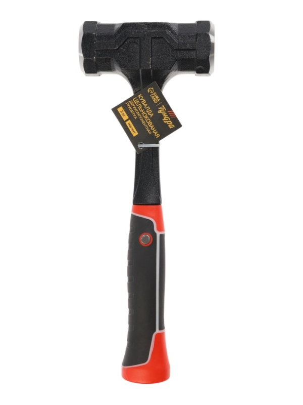 Кувалда ТУНДРА ПРОФИ, цельнокованая, двухкомпонентная рукоятка, магнит, 2 кг