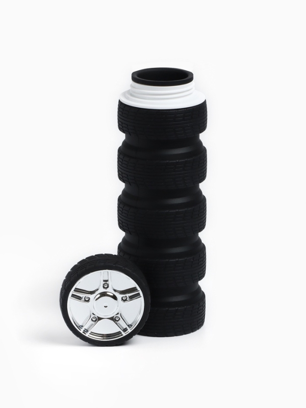 Бутылка для воды, 750 мл, "Шины", складная