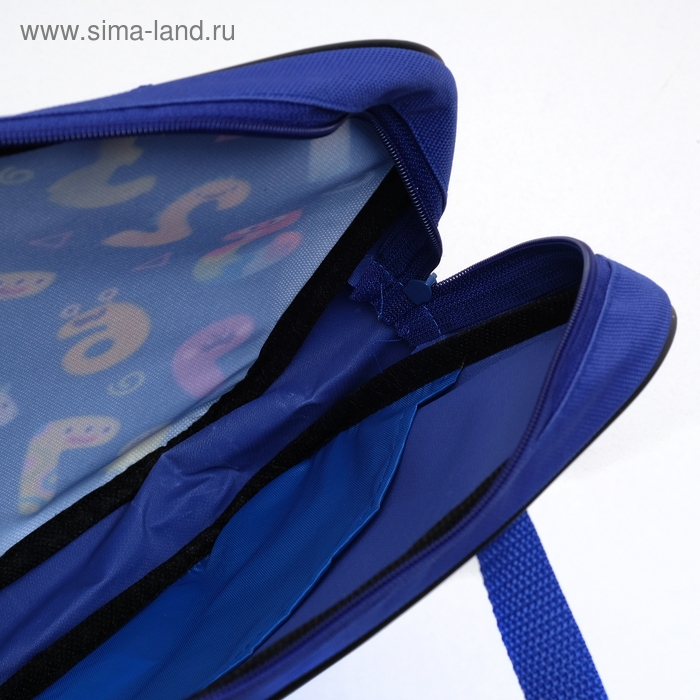 Папка с ручками текстильная, А4, 330 х 260 х 70 мм, Calligrata, &laquo;Цифры монстры&raquo;