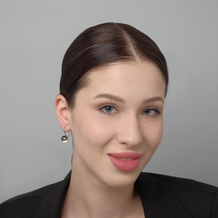 Серьги со стразами &laquo;Радужный день&raquo; шарик гранёный, цвет МИКС