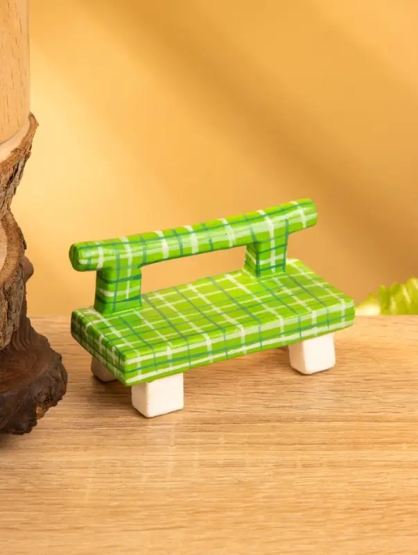 Сувенир дерево "Скамейка" цв. зелёный, 8,5х4х5 см