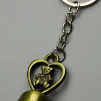 Брелок металл "Колокольчик - медвежонок в сердце" МИКС 5х2,8х2,8 см