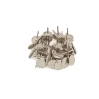 Гвозди ТУНДРА, декоративные, обивочные, фактурные, 11&times;16 мм, хром, фасовка 50 шт.