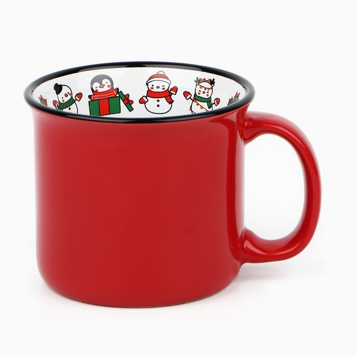 Кружка новогодняя керамическая &laquo;С Новым годом!&raquo;, 450 мл, цвет белый