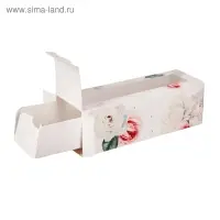 Коробка для макарун, кондитерская упаковка &laquo;Тебе с любовью&raquo;, розы, 5.5 х 18 х 5.5 см