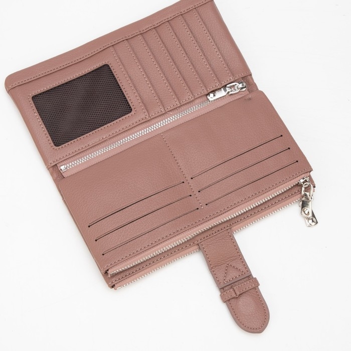 Кошелёк женский на магните, цвет розовый