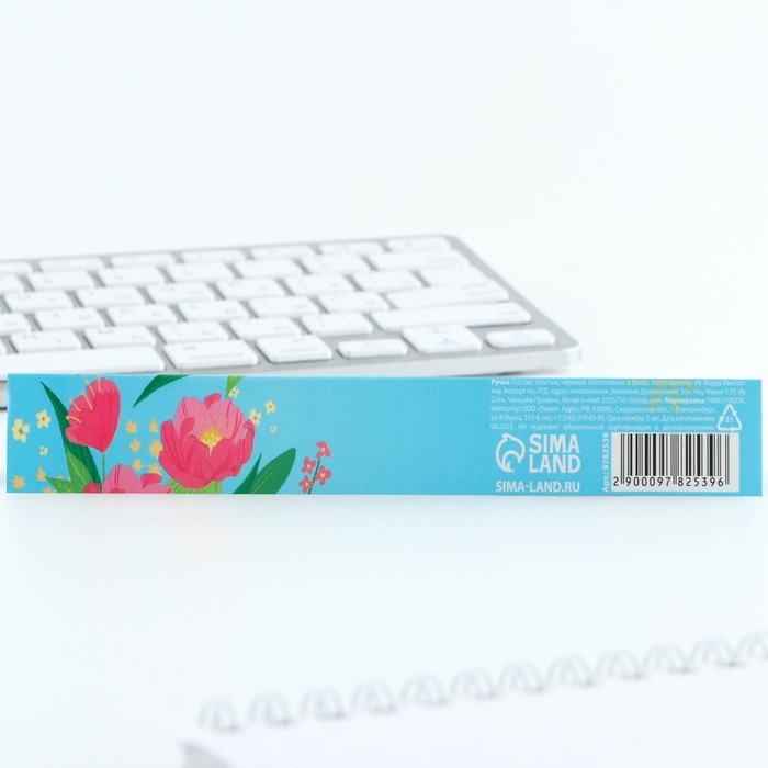 Ручка шариковая, синяя паста, 0.7 мм, корпус пластик &laquo;8 марта&raquo;