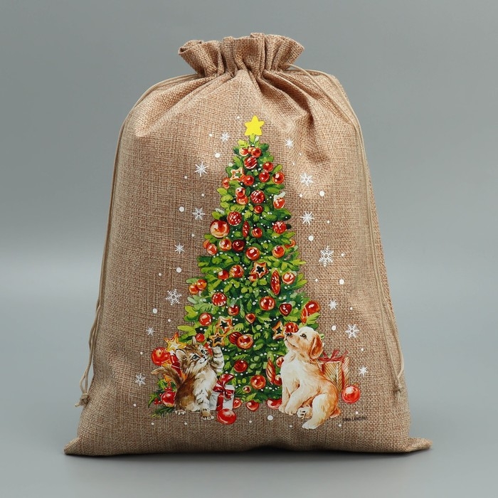 Мешок с термонаклейкой &laquo;Елочка&raquo;, 30 х 40 см +/- 1.5 см, Новый год