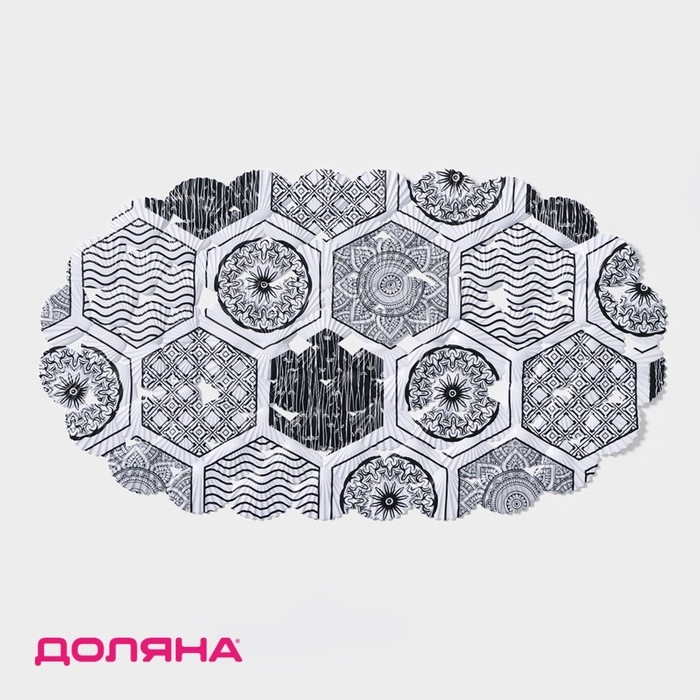 Коврик противоскользящий в ванну на присосках Доляна &laquo;Маракано&raquo;, 38&times;66 см