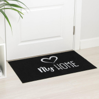 Коврик придверный Доляна My home, 50&times;80 см, влаговпитывающий, светящийся в темноте, цвет чёрный
