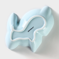 Блюдо керамическое сервировочное глубокое Доляна &laquo;Милашки. Зайка&raquo;, 300 мл, 17,5&times;12,6&times;4 см, цвет голубой