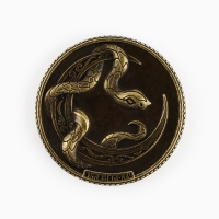 Монета гороскоп 2025 новогодняя &laquo;Водолей&raquo; на Новый год, латунь, диам. 2, 5 см