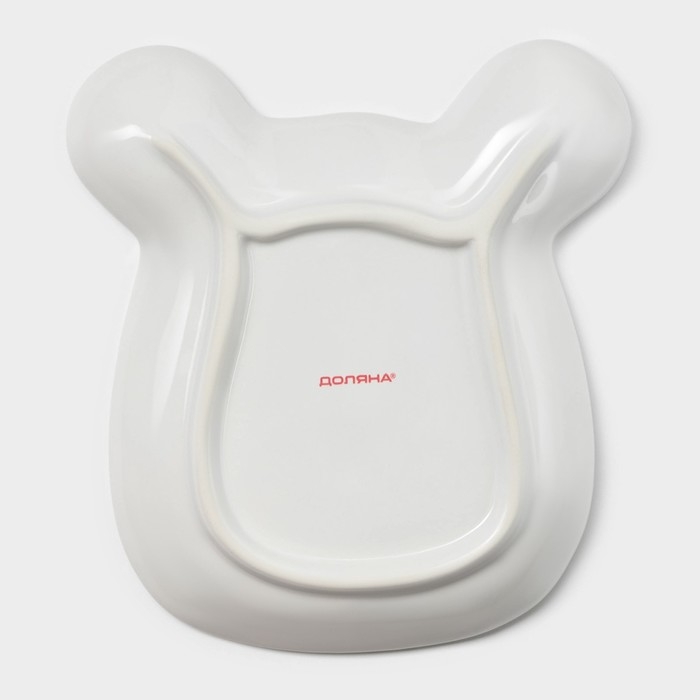 Набор тарелок керамических Доляна &laquo;Мишка Отто&raquo;, 17&times;16&times;2,6 см, 2 шт, цвет белый